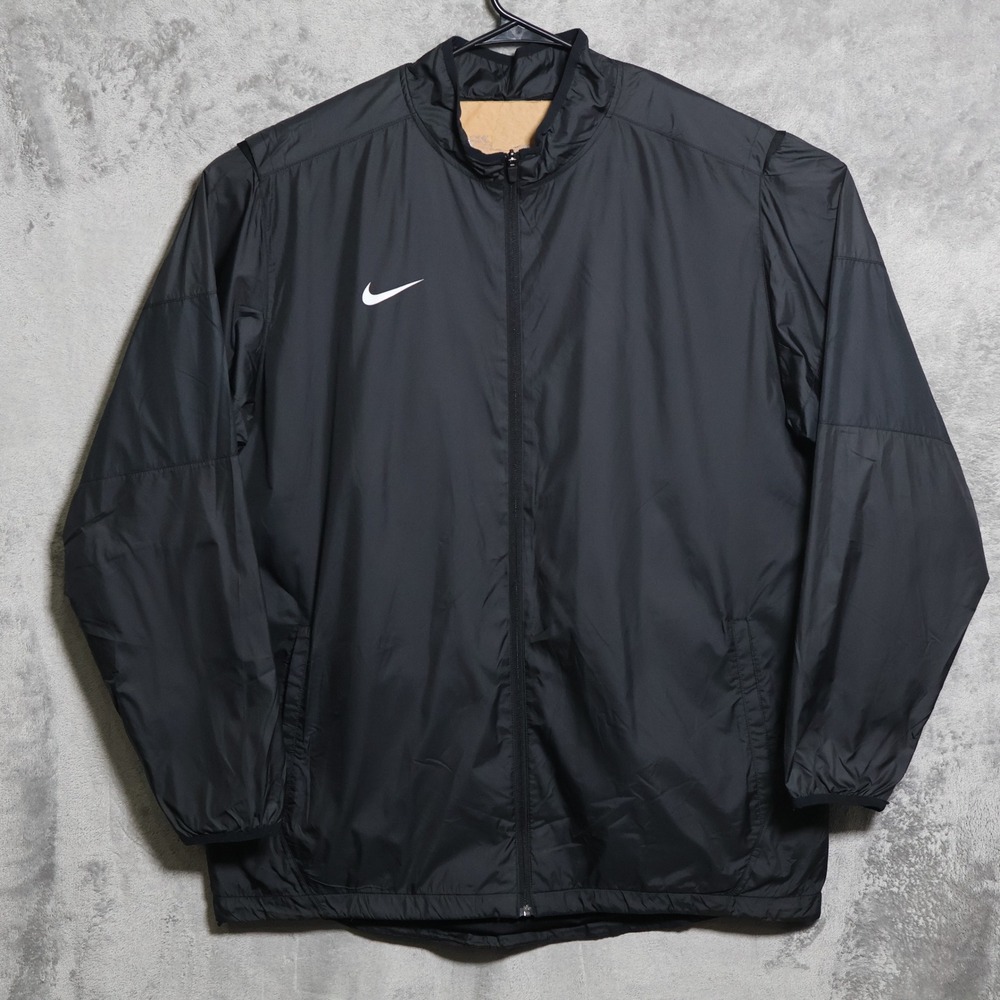 Nike Windbreaker Jacket Mens XXL Black Full Zip Athletic Casual 747986-010